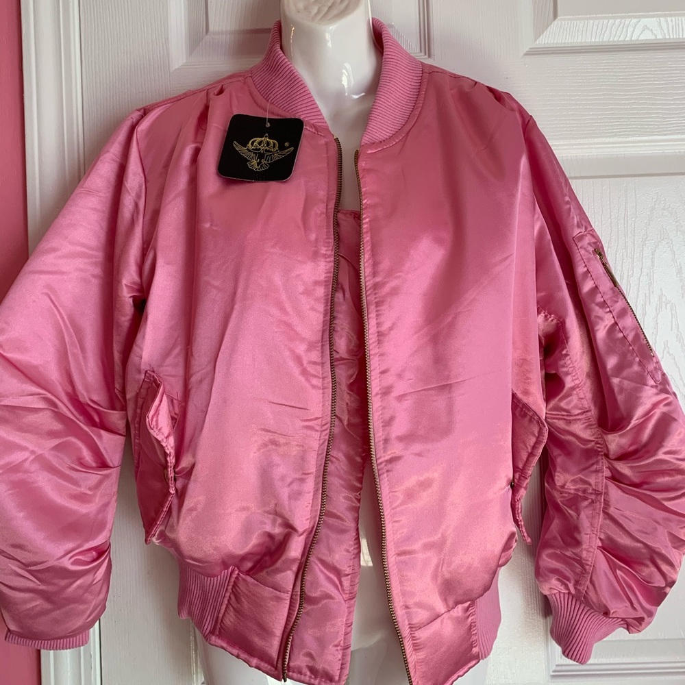 Bubblegum Pink Puffer Bomber